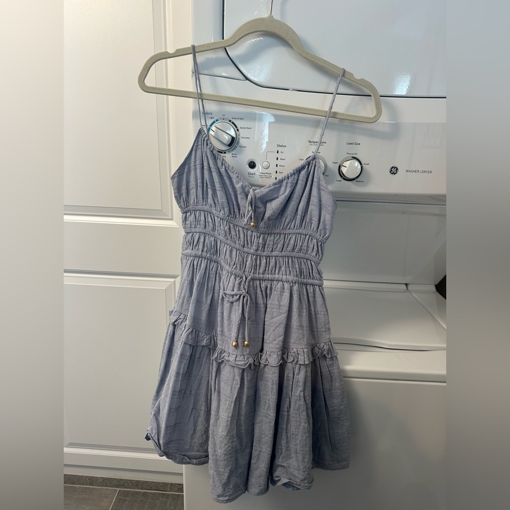 Light Blue Spaghetti Strap Dress